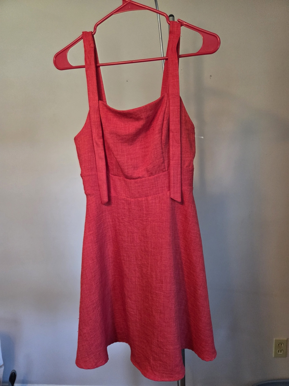 Altar'd State Red Tie-Shoulder Mini Dress